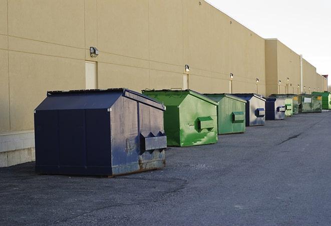 overhead shot of filled construction dumpsters in San Angelo, TX